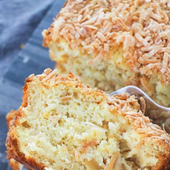 Pineapple Coconut Loaf Cake - Recipe photo by hawaiitravelwithkids