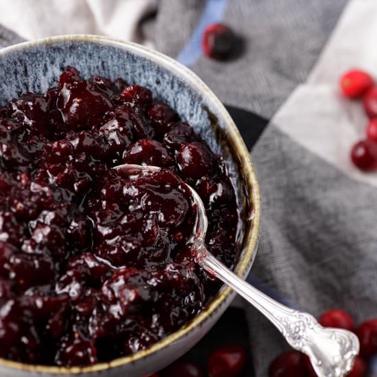 Cranberry Sauce with Port - Recipe photo by Barbara Curry