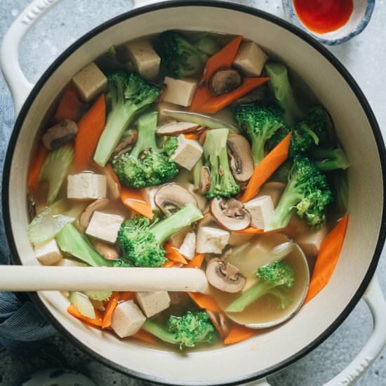 Chinese Vegetable Soup with Tofu - Recipe photo by omnivorescookbook