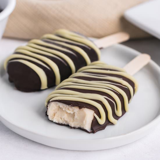 Keto Sea Salt Caramel Ice Cream Bar - Recipe photo by littlebitrecipes