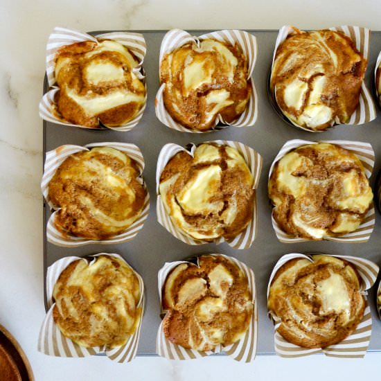 Cream Cheese Pumpkin Muffins - Recipe photo by justataste
