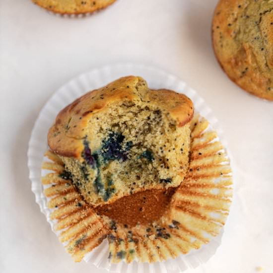 Healthy Lemon Poppyseed Muffins - Recipe photo by Donut Worry Be Healthy