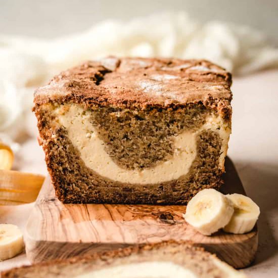 CREAM CHEESE FILLED BANANA BREAD - Recipe photo by kickassbaker