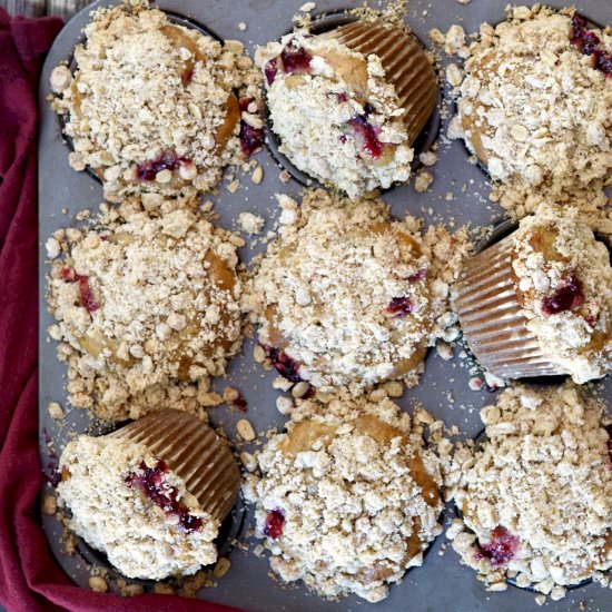 Cranberry-Oatmeal Muffins - Recipe photo by simmerandsauce