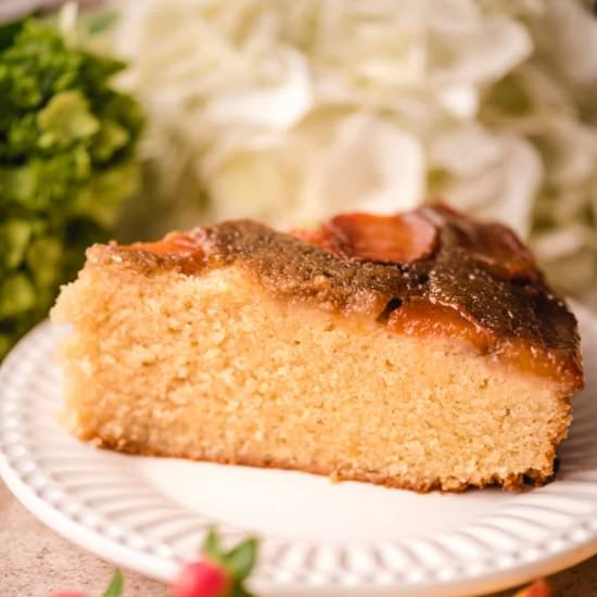 CARAMEL PEACH UPSIDE DOWN CAKE - Recipe photo by kickassbaker