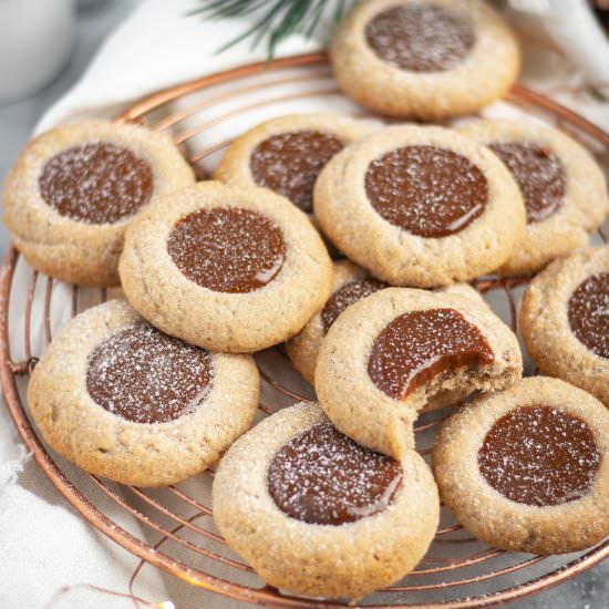 Spiced dulce de leche thumbprints - Recipe photo by The Irishmans Wife