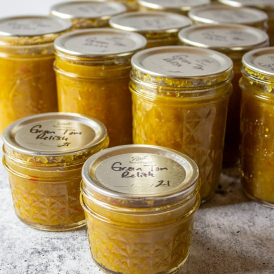 Green Tomato Relish - Recipe photo by BeyondtheCoop