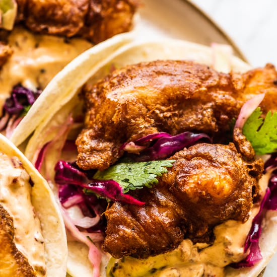 Beer Battered Fish Tacos - Recipe photo by The Endless Meal