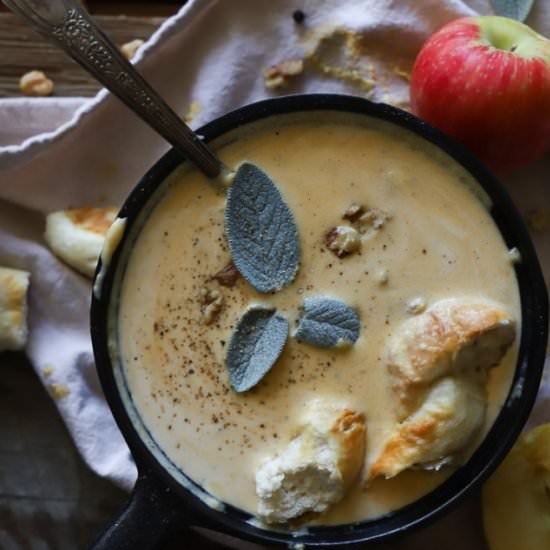 Cheddar Apple Cider Squash Soup - Recipe photo by butternutandsage