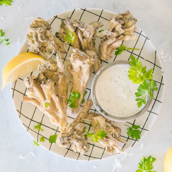 Breaded Maitake Mushrooms - Recipe photo by HealthStartsintheKitchen