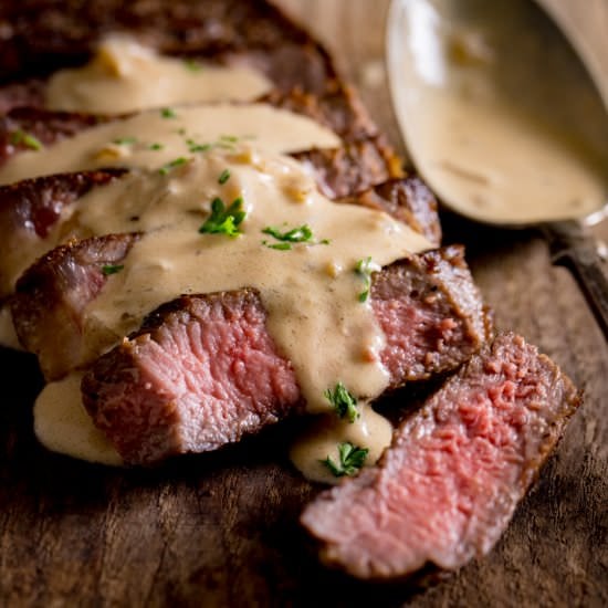 Diane Sauce - Recipe photo by KitchenSanctuary