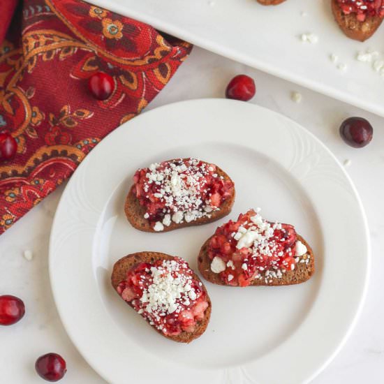 Cranberry Dip with Goat Cheese - Recipe photo by Two Healthy Kitchens
