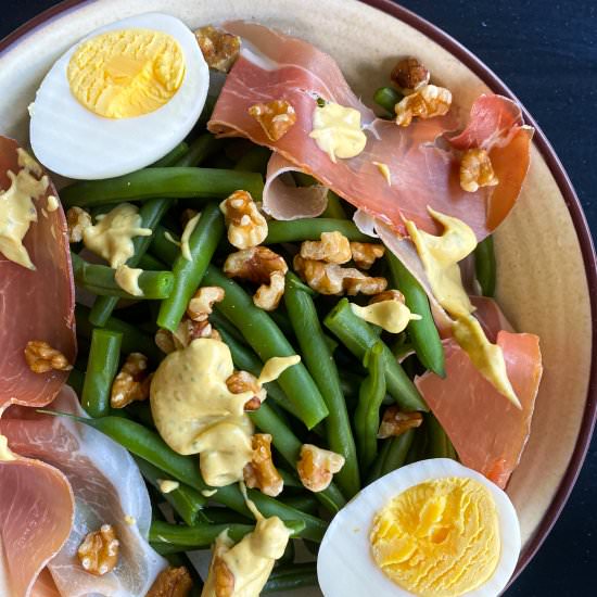 Roast Garlic Dijon Green Bean Salad - Recipe photo by TastefullyGrace