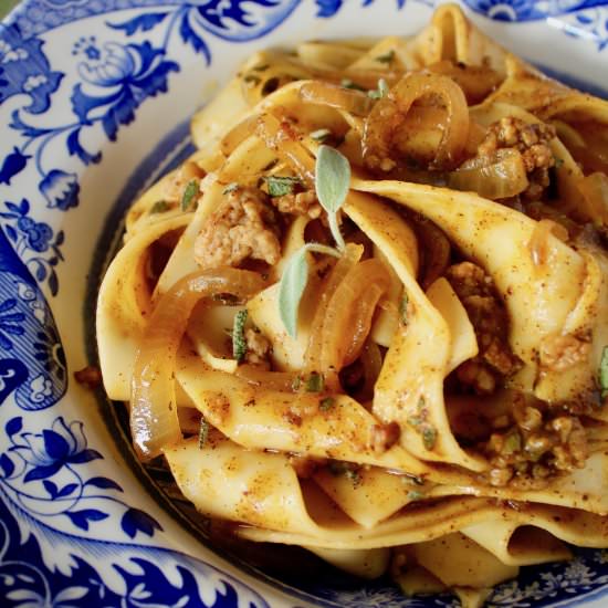 Pumpkin Sausage & Sage Pasta - Recipe photo by cookingontheweekends
