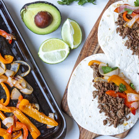Ground Beef Fajitas - Recipe photo by MeganVsKitchen