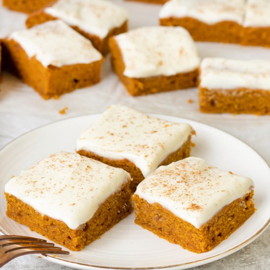 pumpkin bars with cream cheese - Recipe photo by Healthy Life Trainer