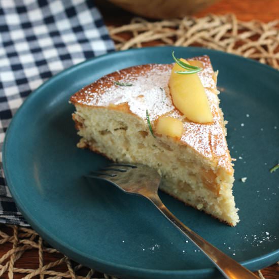 Apple cake with rosemary - Recipe photo by Food Gal