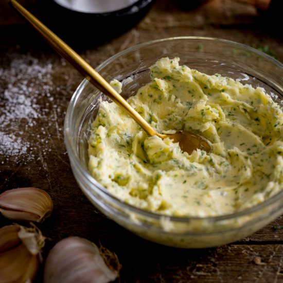 Simple Garlic Butter - Recipe photo by KitchenSanctuary