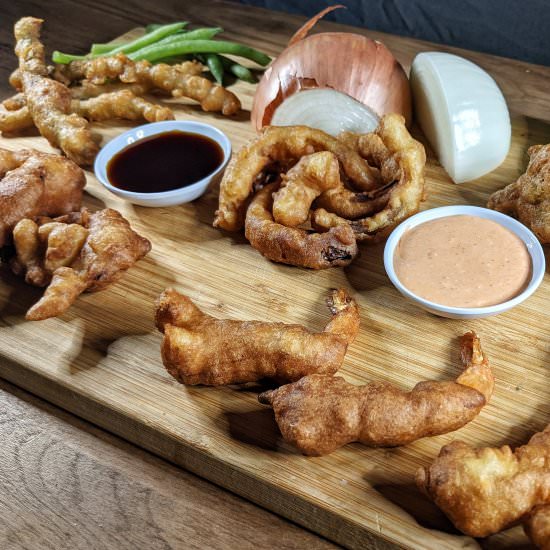 The Ultimate Tempura Platter - Recipe photo by The Buslife Kitchen