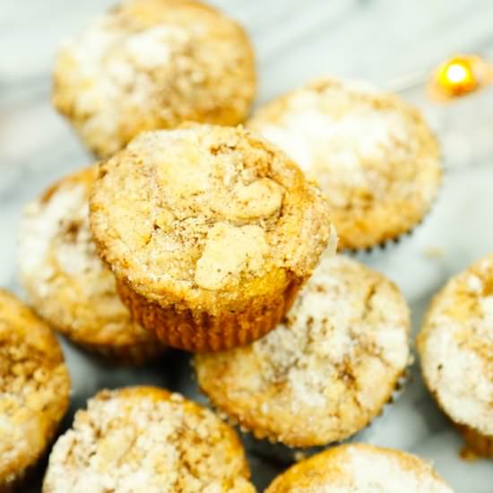 PUMPKIN STREUSEL CREAM CHEESE MUFFI - Recipe photo by Fitty Foodlicious