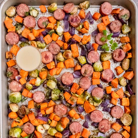 Fall Harvest Sheet Pan Dinner - Recipe photo by piece.of.lulu