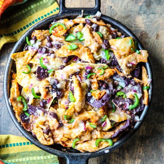 Leftover Turkey Nachos - Recipe photo by the food blog