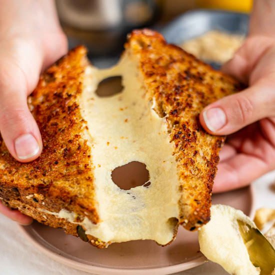 Stretchy Cashew Mozzarella - Recipe photo by tastythriftytimely