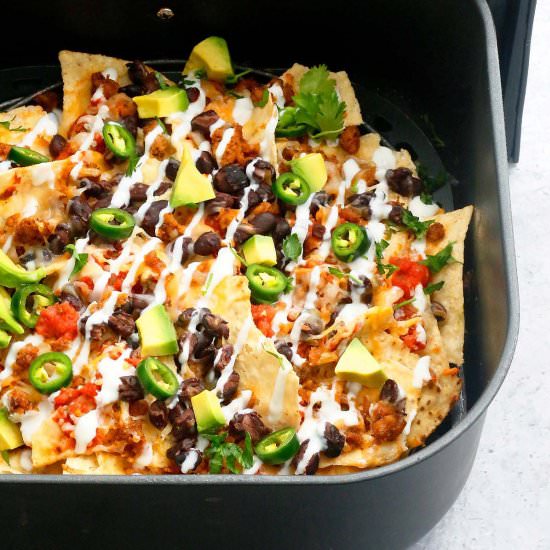Loaded Air Fryer Nachos - Recipe photo by kitchenathoskins