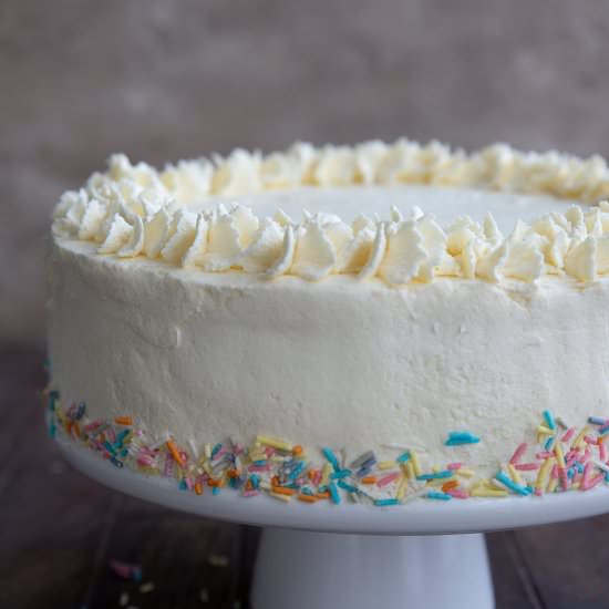 Keto Vanilla Birthday Cake - Recipe photo by fooddreamer