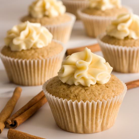 Cinnamon Cupcakes - Recipe photo by PastryWishes