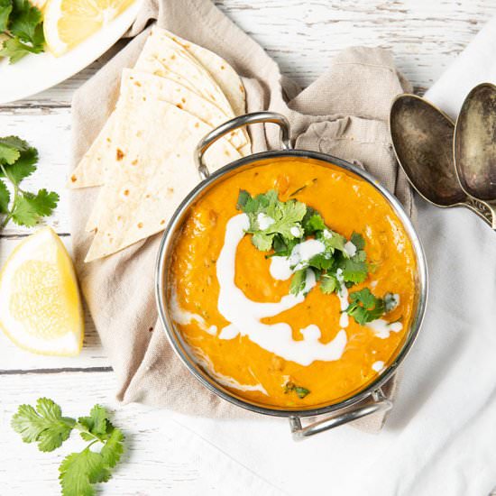 Vegan Red Lentil Curry - Recipe photo by ThermoKitchen