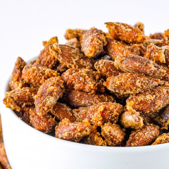 Cinnamon Sugar Smoked Almonds - Recipe photo by FoodFolksandFun