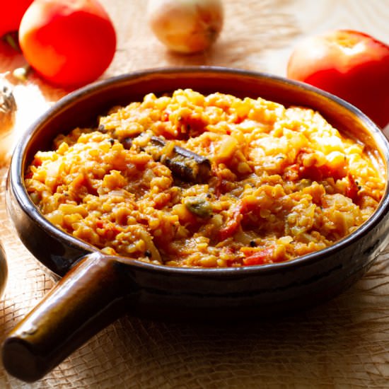 Red lentil dahl - Recipe photo by mecooks.com