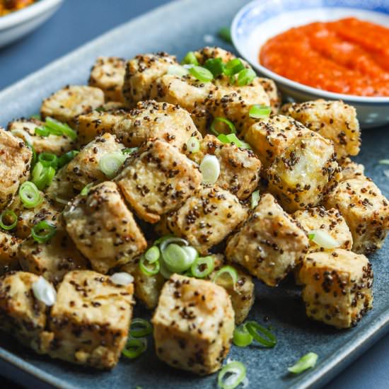 Crispy Tofu with Chia Seeds - Recipe photo by Cooking With Camilla