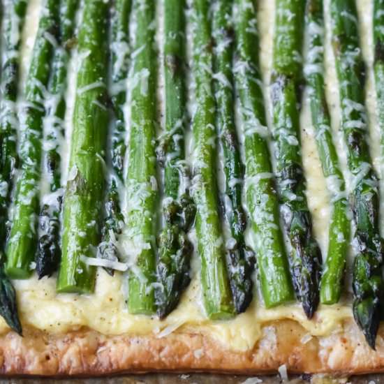 Asparagus and Lemon Ricotta Tart - Recipe photo by bakewithamy