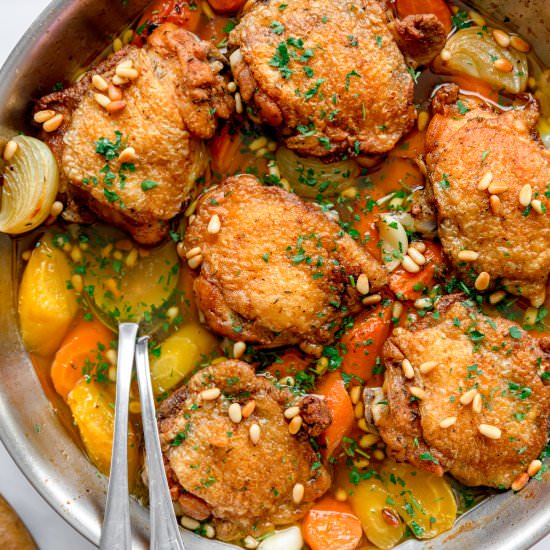 Chicken Thighs with Carrots - Recipe photo by jernejkitchen
