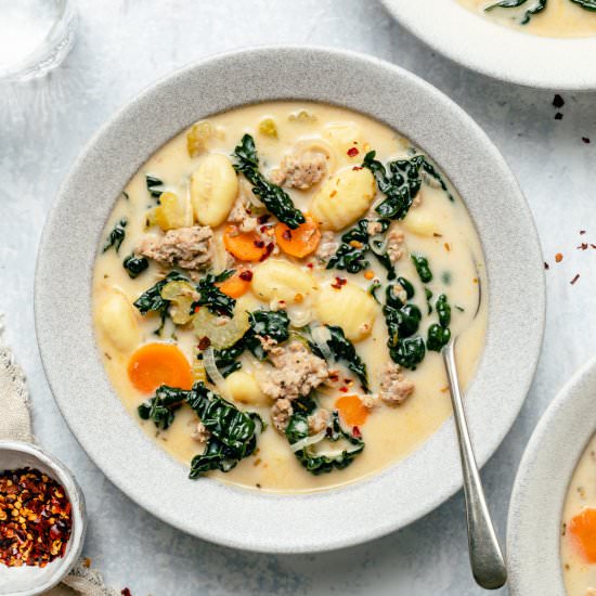 Sausage Gnocchi Soup - Recipe photo by eatloveeat