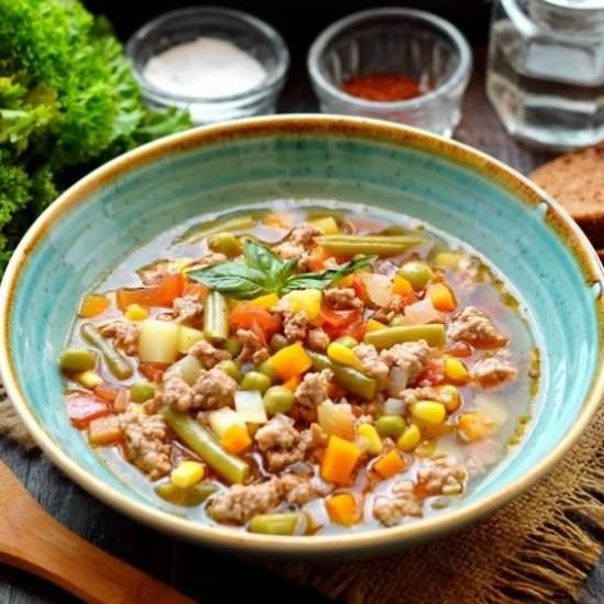 Hamburger Soup - Recipe photo by FreeFoodTips