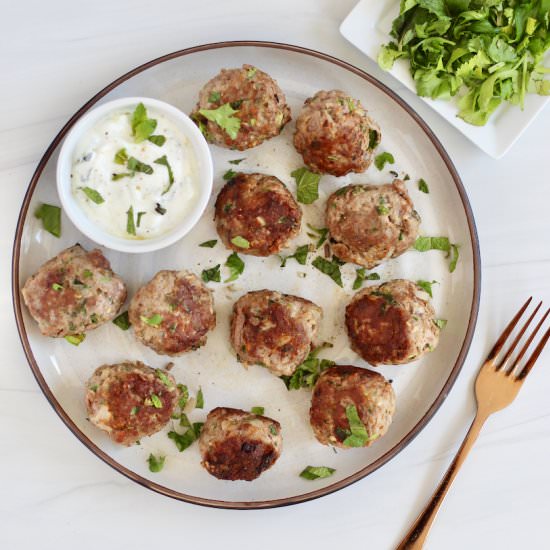 Lamb Meatballs with Tzatziki - Recipe photo by cheerfulchoices