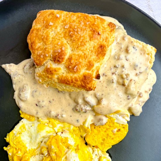 Buttermilk Biscuits & Sausage Gra - Recipe photo by cooksleepread