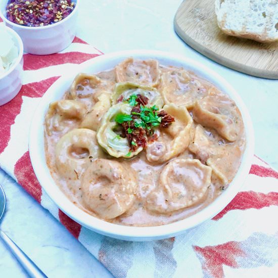 Sun Dried Tomato Tortellini Soup - Recipe photo by anothertablespoon