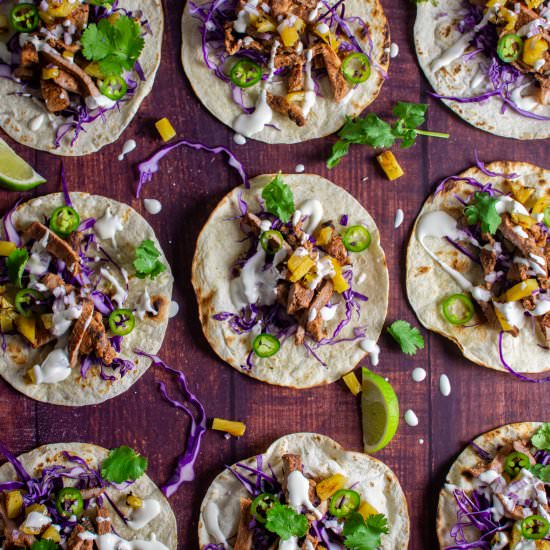 Al Pastor Style Tacos - Recipe photo by AnotherFoodBlogger