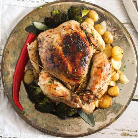 Roast Chicken in the Dutch Oven - Recipe photo by adinutza