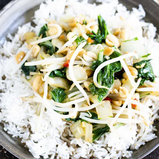 Pak Choi Stir Fry - Recipe photo by Mandy Sneaky Veg