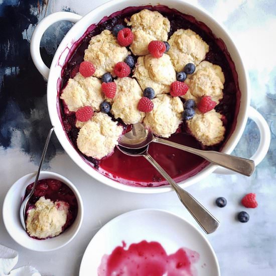 Mixed Berry Cobbler - Recipe photo by WhiskingWolf