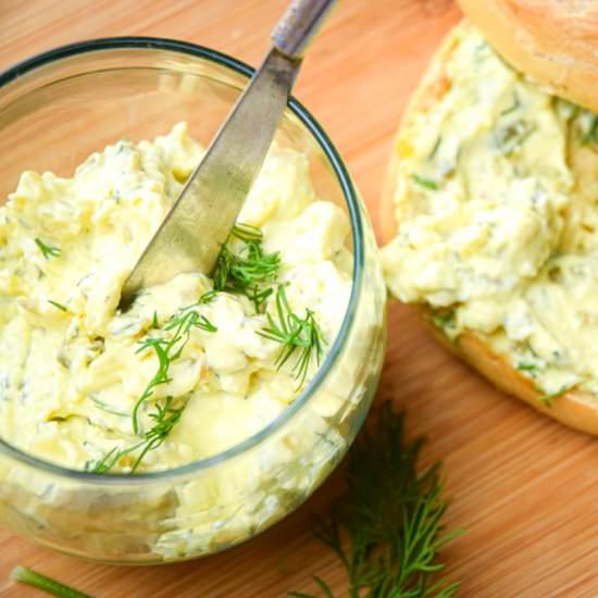Dill Pickle Bagel Spread - Recipe photo by inthekitchnet