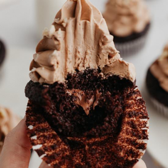 Nutella Filled Cupcakes - Recipe photo by alpineella