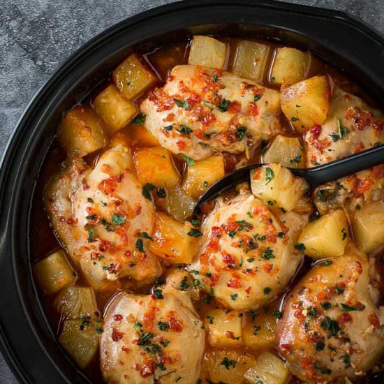 Crockpot Hawaiian Chicken - Recipe photo by dizzybusyandhungry