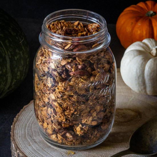Pumpkin Maple Granola Recipe - Recipe photo by Ourplantbasedworld