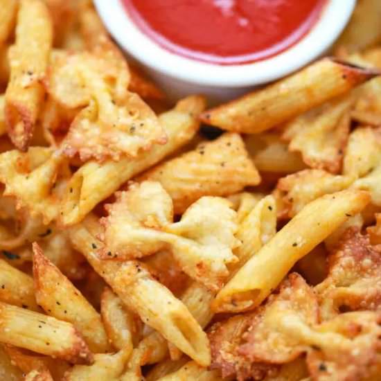 Air Fryer Pasta Chips - Recipe photo by peasandpeonies